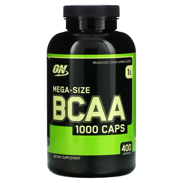 BCAA 1000 Caps, большой размер, 500 мг, 400 капсул Optimum Nutrition
