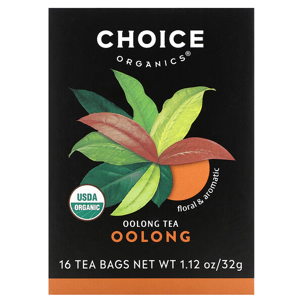 Чай Улун, Улун, 16 чайных пакетиков, 1,12 унции (32 г) Choice Organics