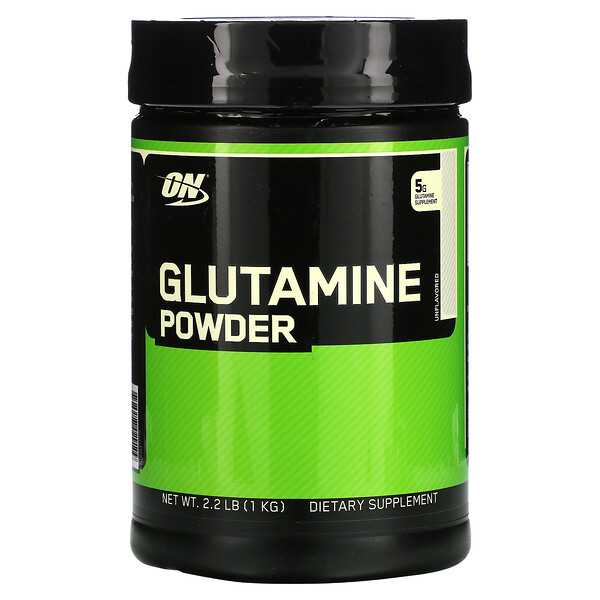 Порошок глютамина, без вкуса, 2,2 фунта (1 кг) Optimum Nutrition