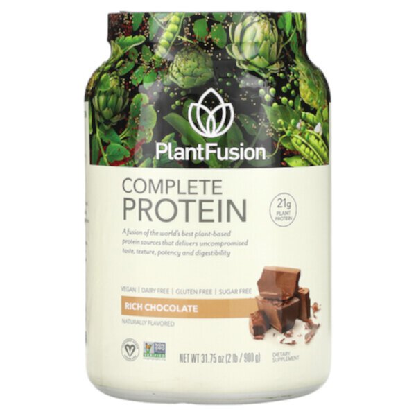 Complete Protein, богатый шоколад, 2 фунта (900 г) PlantFusion