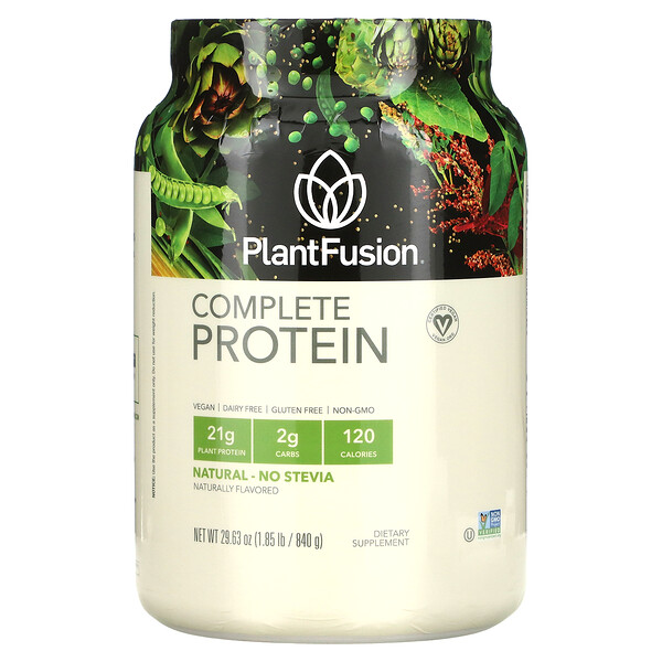 Полноценный белок, натуральный, 1,85 фунта (840 г) PlantFusion