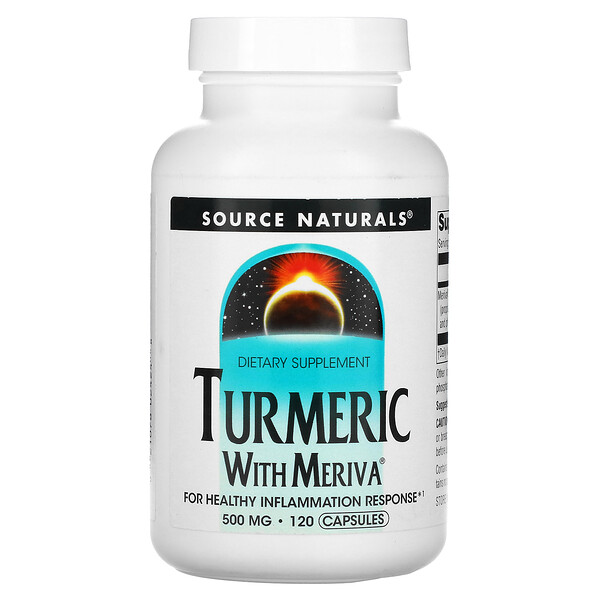 Комплекс куркумы Meriva, 500 мг, 120 капсул Source Naturals