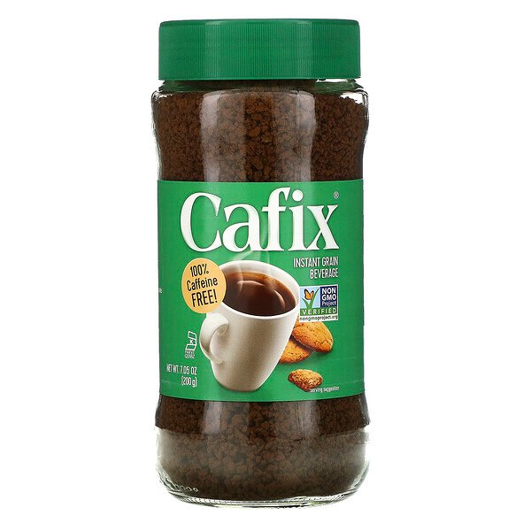 Растворимый зерновой напиток, без кофеина, 7,05 унций (200 г) Cafix