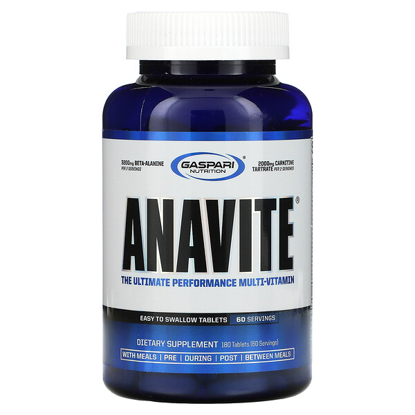 ANAVITE, Мультивитамины с максимальной эффективностью, 180 таблеток Gaspari Nutrition