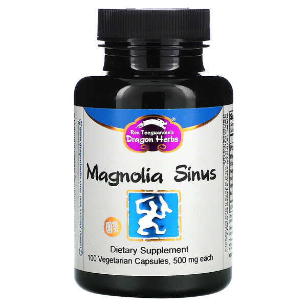 Magnolia Sinus, 500 мг, 100 вегетарианских капсул Dragon Herbs