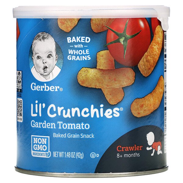 Lil' Crunchies, 8+ месяцев, садовые помидоры, 1,48 унции (42 г) GERBER