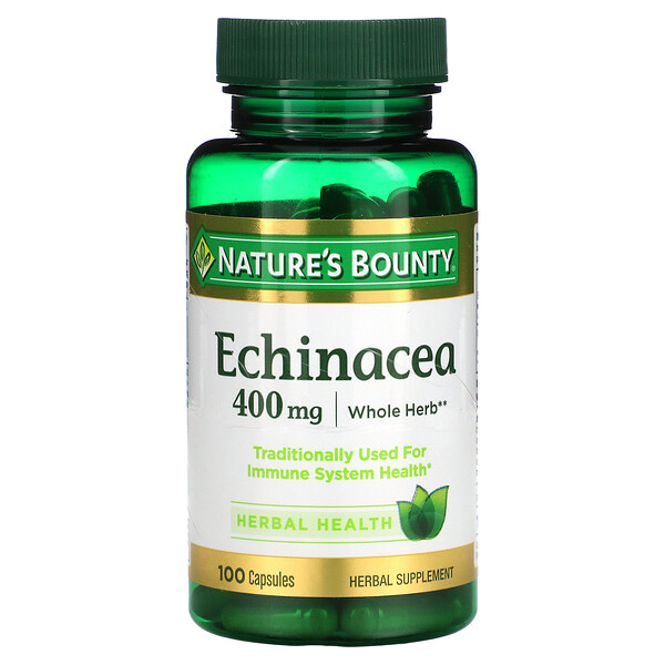 Эхинацея, 400 мг, 100 капсул Nature's Bounty