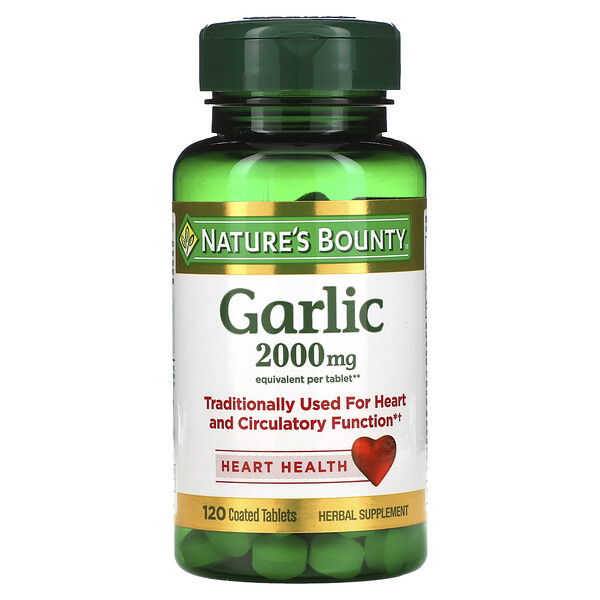 Garlic, 2,000 mg, 120 Coated Tablets (Таблетки с покрытием) Nature's Bounty