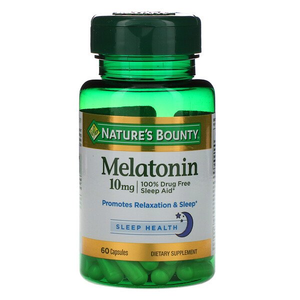 Мелатонин, 10 мг, 60 капсул Nature's Bounty