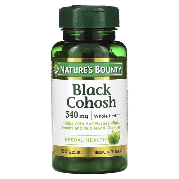 Черный кохош, 540 мг, 100 капсул Nature's Bounty