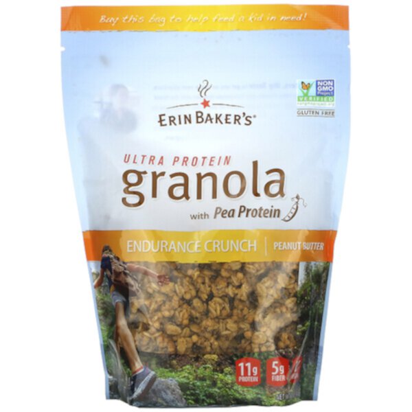 Ultra Protein Granola с гороховым протеином, арахисовым маслом, 12 унций (340 г) Erin Baker's