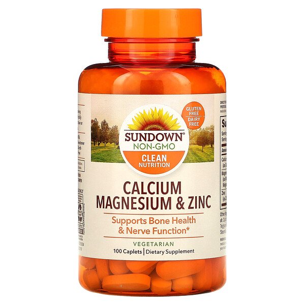 Кальций, Магний и Цинк - 100 таблеток - Sundown Naturals Sundown Naturals