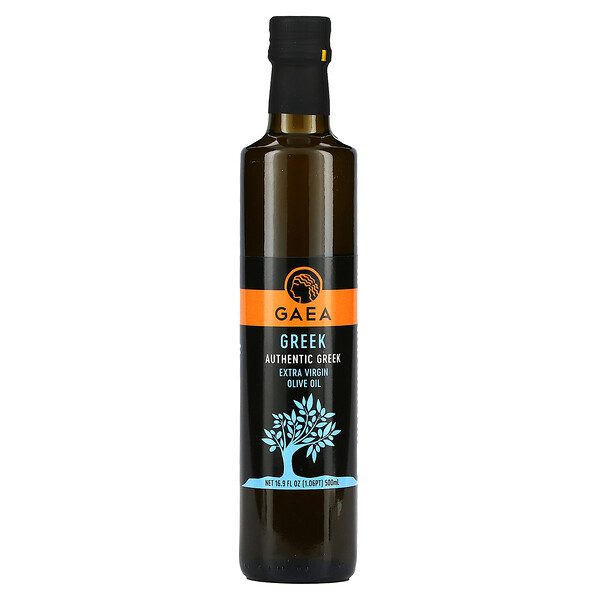 Греческое, оливковое масло первого холодного отжима, 16,9 жидких унций (500 мл) Gaea