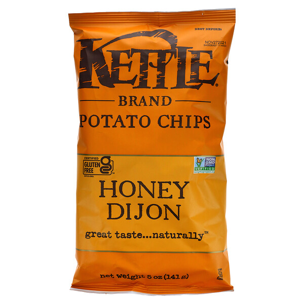 Картофельные чипсы, дижонский мед, 5 унций (141 г) Kettle Foods