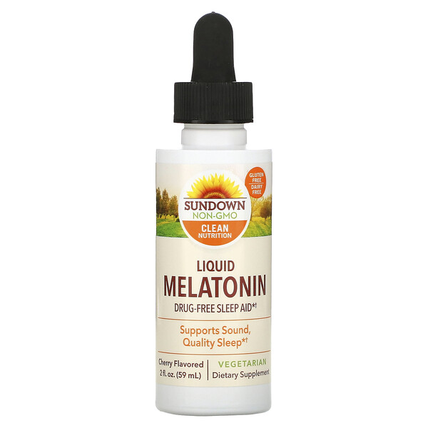 Жидкий мелатонин, со вкусом вишни, 2 жидких унции (59 мл) Sundown Naturals