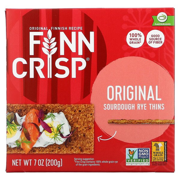 Sourdough Rye Thins, Original, 7 унций (200 г) Finn Crisp