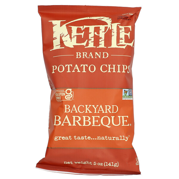 Картофельные чипсы, барбекю на заднем дворе, 5 унций (141 г) Kettle Foods