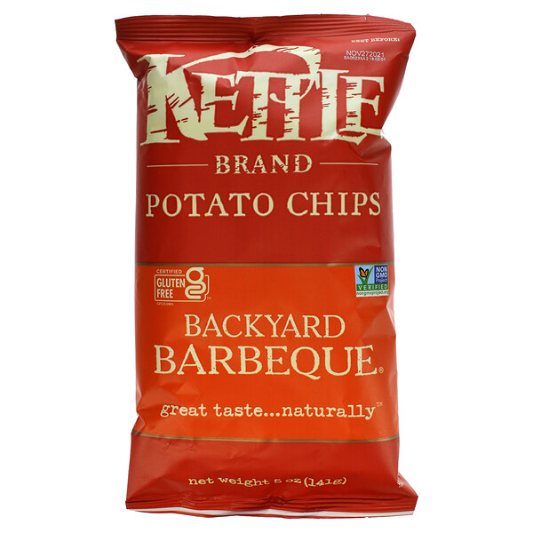 Картофельные чипсы, барбекю на заднем дворе, 5 унций (141 г) Kettle Foods
