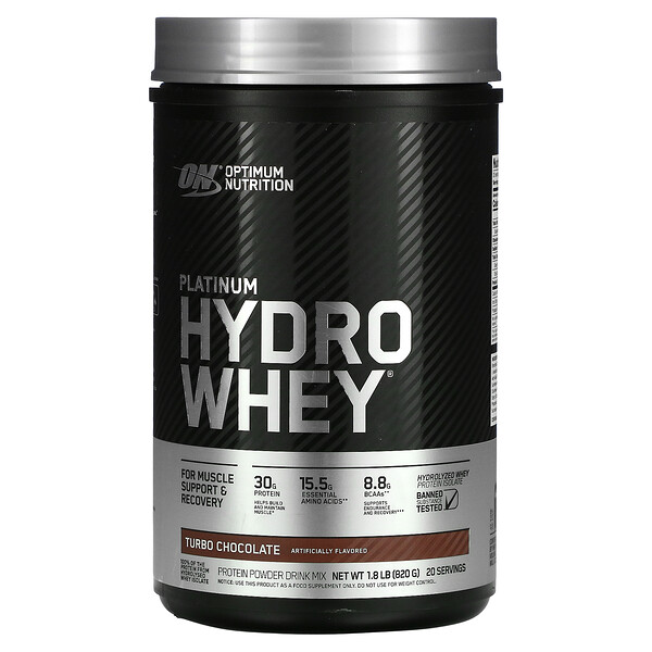 Platinum Hydro Whey, Turbo Chocolate, 820 г - Optimum Nutrition Optimum Nutrition