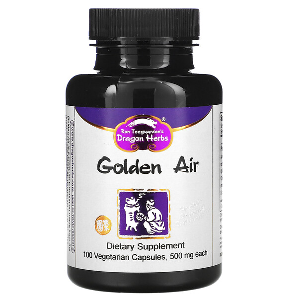 Golden Air, 500 мг, 100 вегетарианских капсул Dragon Herbs