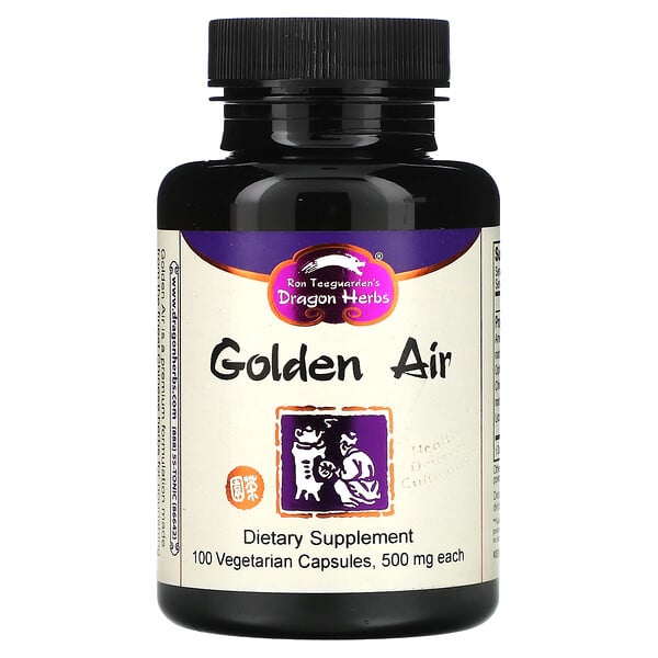 Golden Air, 500 mg, 100 Vegetarian Capsules (Вегетарианские капсулы) Dragon Herbs