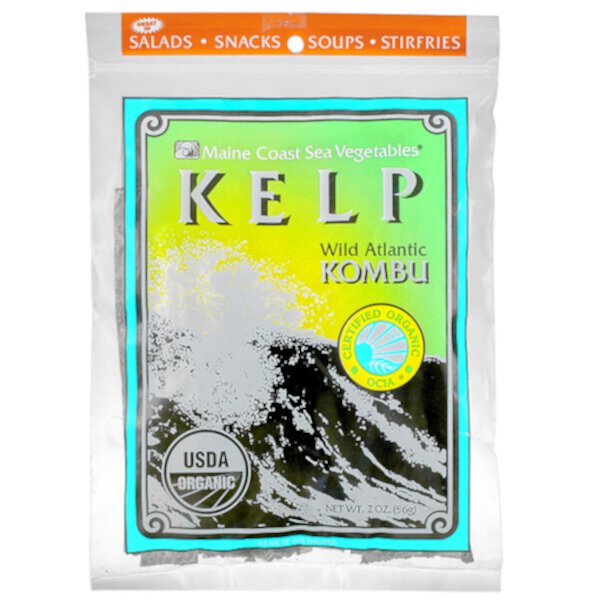 Kelp, Дикий атлантический комбу, 2 унции (56 г) Maine Coast Sea Vegetables