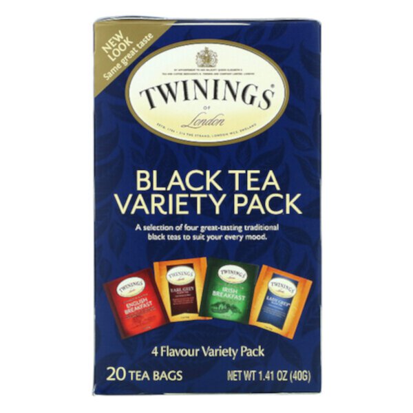 Набор сортов черного чая, 20 чайных пакетиков, 1,41 унции (40 г) Twinings