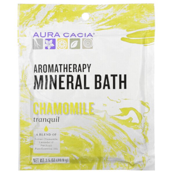 Ароматерапевтическая минеральная ванна, успокаивающая ромашка, 2,5 унции (70,9 г) Aura Cacia