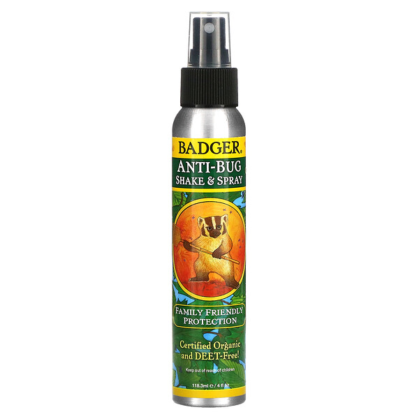 Anti-Bug, Shake & Spray, 4 жидких унции (118,3 мл) Badger Company