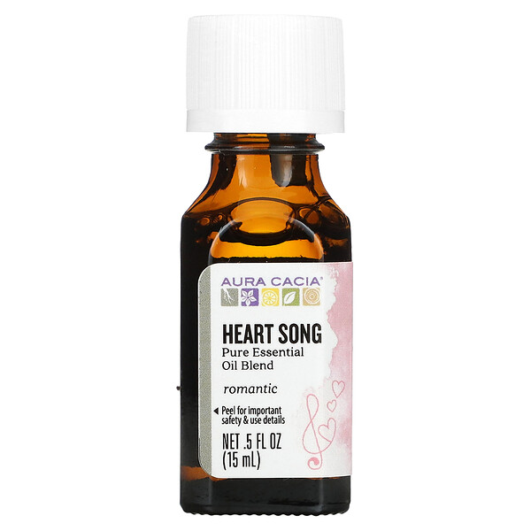 100% чистые эфирные масла, Heart Song, 0,5 ж. унц. (15 мл) Aura Cacia