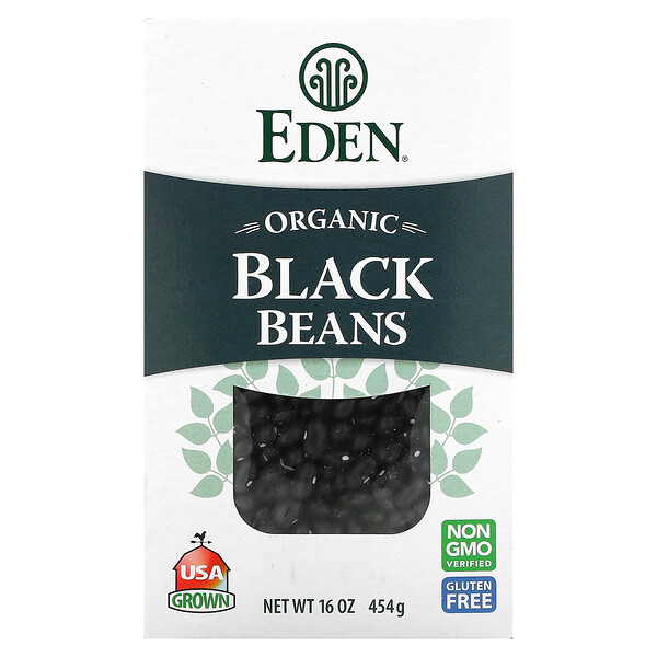 Органические черные бобы, 16 унций (454 г) Eden Foods