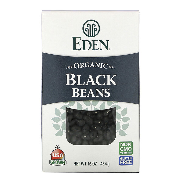 Органические черные бобы, 16 унций (454 г) Eden Foods