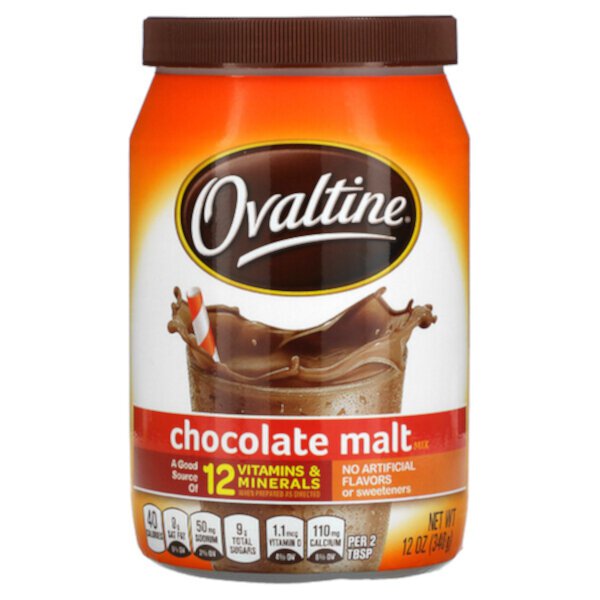 Смесь шоколадного солода, 12 унций (340 г) Ovaltine