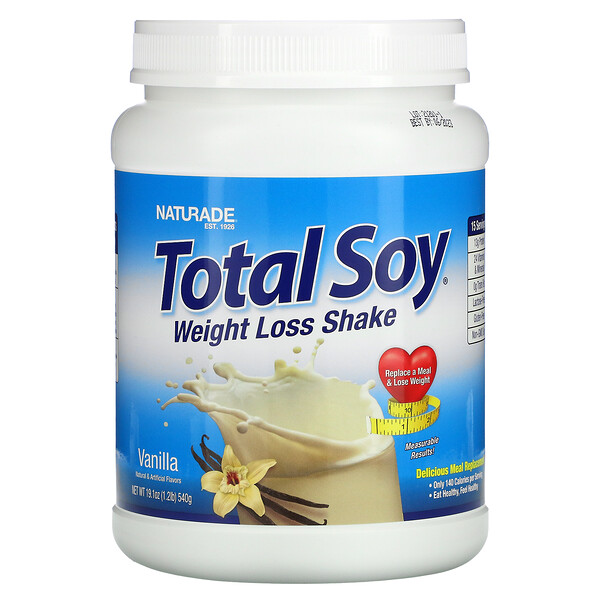 Total Soy, Коктейль для похудения, ваниль, 1,2 фунта (540 г) Naturade