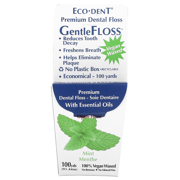 GentleFloss, мятный, 100 ярдов (91,44 м) Eco-Dent
