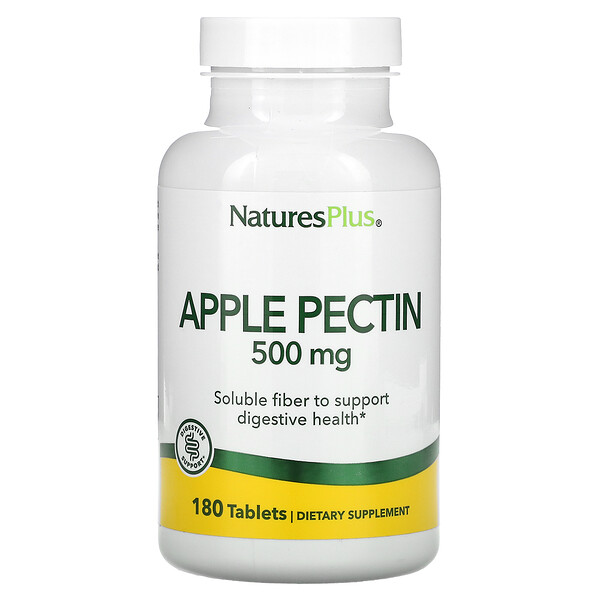 Apple Pectin, 500 mg, 180 Tablets (Таблетки) NaturesPlus