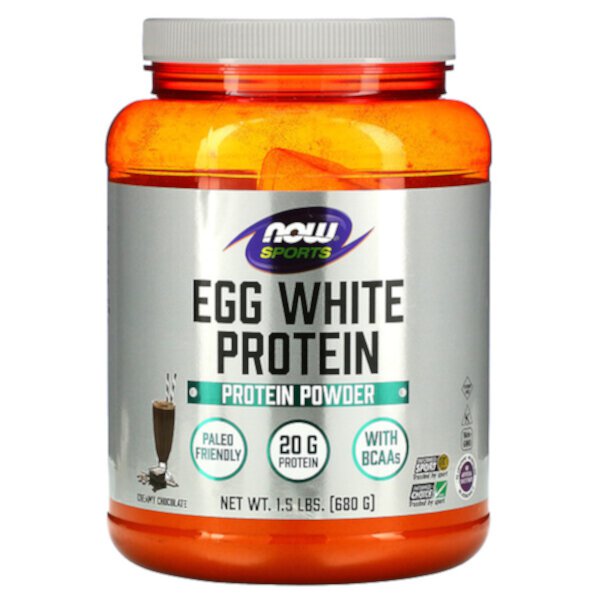 Протеин яичного белка, сливочный шоколад, 1,5 фунта (680 г) NOW Foods
