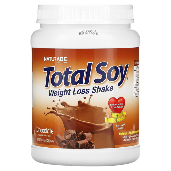 Total Soy, Коктейль для похудения, шоколад, 1,2 фунта (540 г) Naturade