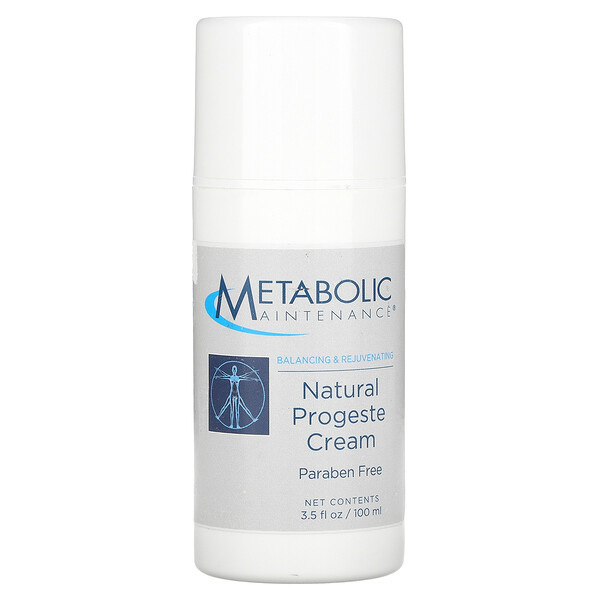 Натуральный крем с прогестином, 3,5 жидких унции (100 мл) Metabolic Maintenance