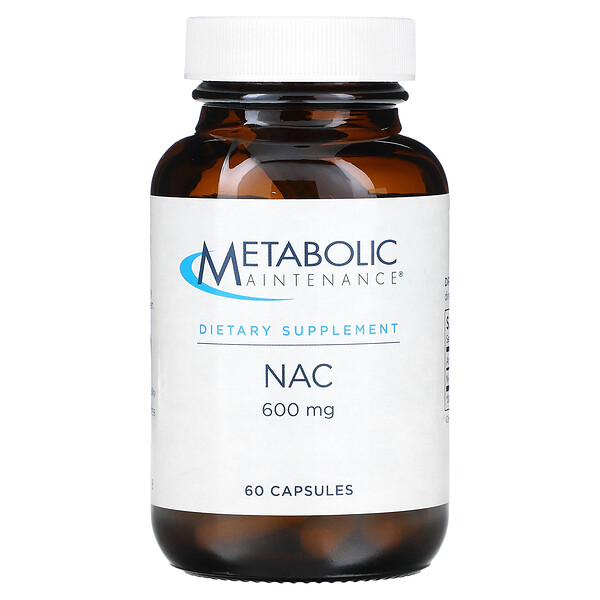 NAC, 600 мг, 60 капсул - Metabolic Maintenance Metabolic Maintenance
