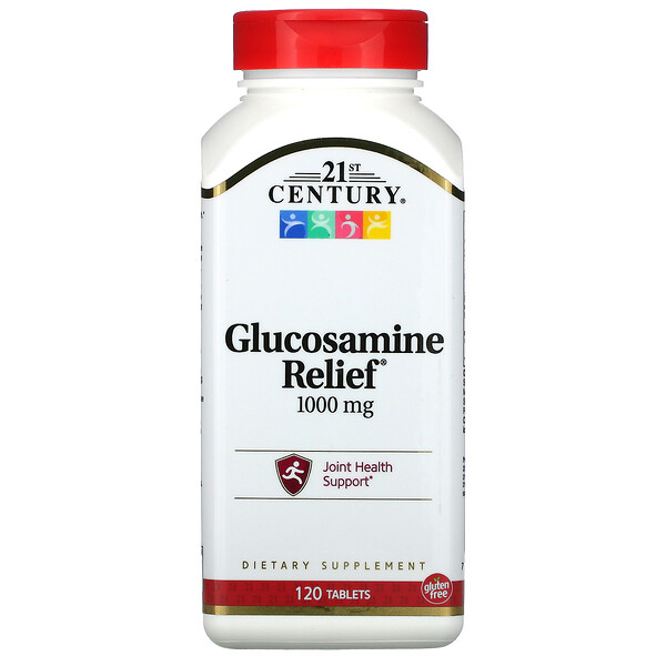 Глюкозамин, облегчение - 1000 мг - 120 таблеток - 21st Century 21st Century