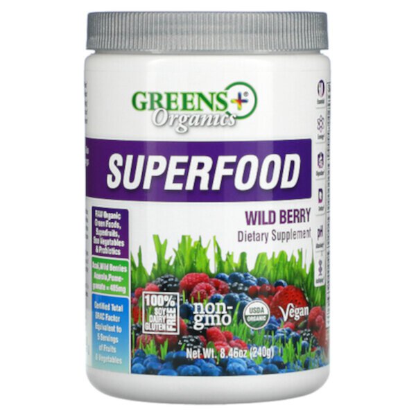 Organics Superfood, Лесные ягоды, 8,46 унции (240 г) Greens Plus