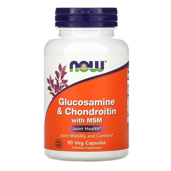 Глюкозамин и хондроитин с МСМ, 90 капсул NOW Foods