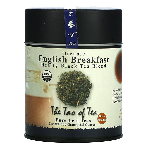 Organic Hearty Black Tea Blend, English Breakfast, 3,5 унции (100 г) The Tao of Tea