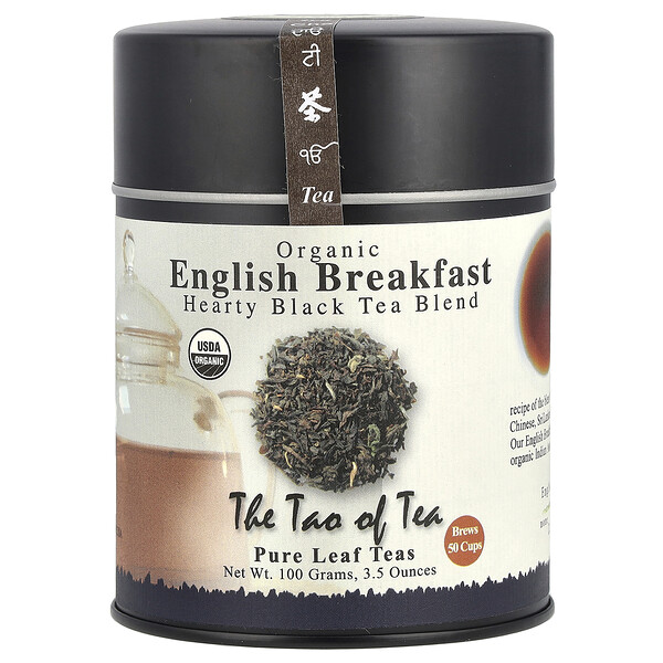 Organic Hearty Black Tea Blend, English Breakfast, 3,5 унции (100 г) The Tao of Tea