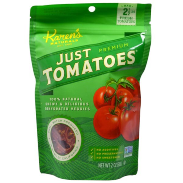 Just Tomatoes, Premium, 2 унции (56 г) Karen's Naturals