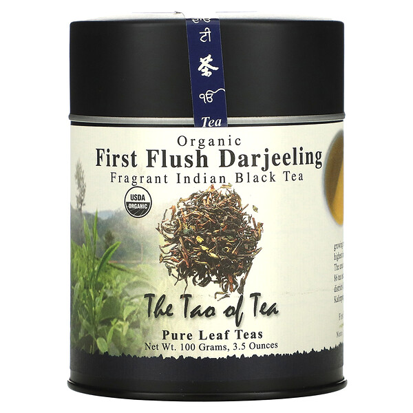 Органический ароматный индийский черный чай, Дарджилинг первого сбора, 3,5 унции (100 г) The Tao of Tea