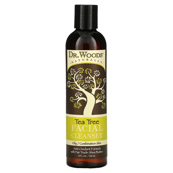 Очищающее средство для лица, чайное дерево, 8 жидких унций (236 мл) Dr. Woods
