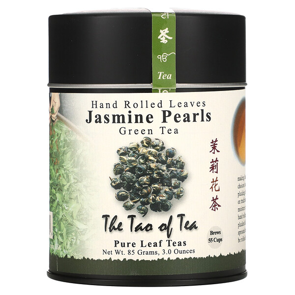 Handrolled Leaves Green Tea, жасминовый жемчуг, 3 унции (85 г) The Tao of Tea