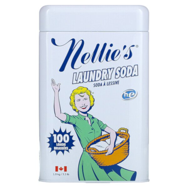 Сода для стирки, 100 загрузок, 3,3 фунта (1,5 кг) Nellie's